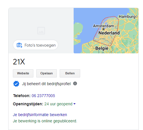 Google my business profiel