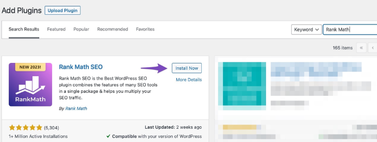 Rankmath installeren